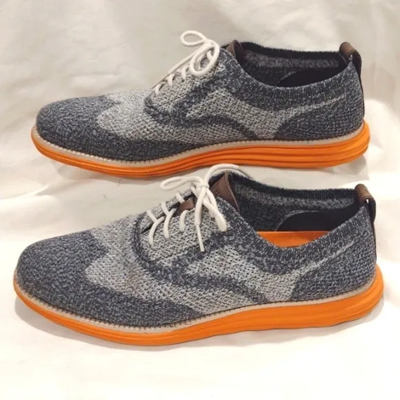 Cole Haan Zero Grand Men’s Shoes Size 10M Gray Knit Wingtip Oxford36