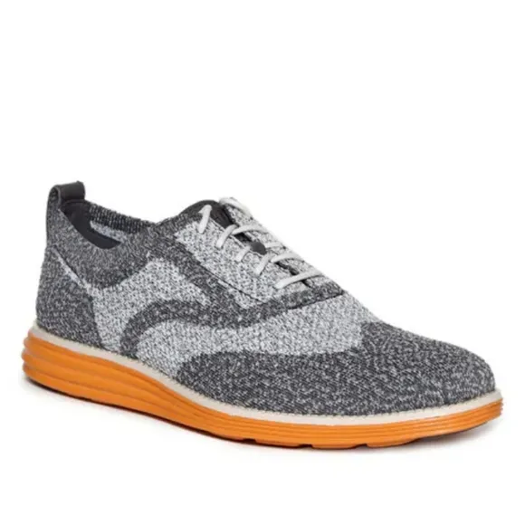 Cole Haan Zero Grand Men’s Shoes Size 10M Gray Knit Wingtip Oxford36