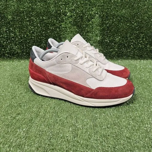 Common Projects Track Classic White Red Suede Italian‎ Sneakers EU 43 US 10