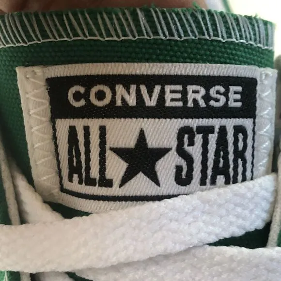 CONVERSE ALL STAR Amazon Green Canvas Low Top Sneakers Youth Size 2 - 20.5 CM