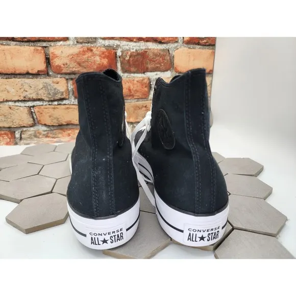 Converse Chuck CTAS All Star Lift  2in Hi Shoes Black White Men Sz 13 Rare