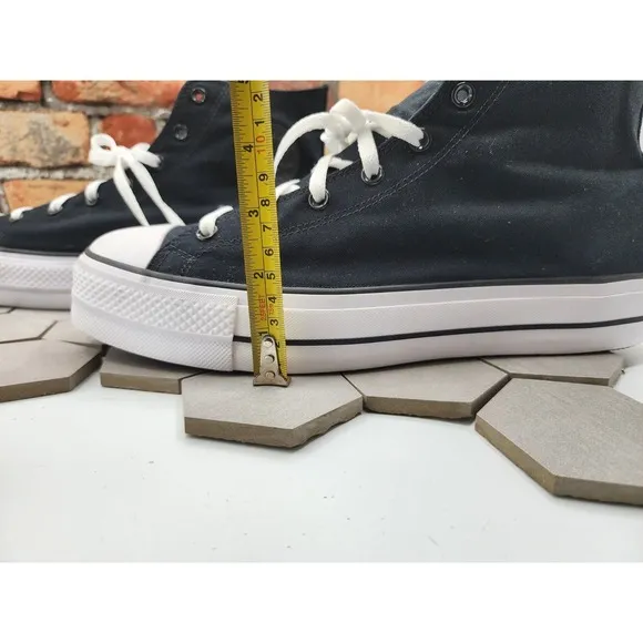 Converse Chuck CTAS All Star Lift  2in Hi Shoes Black White Men Sz 13 Rare