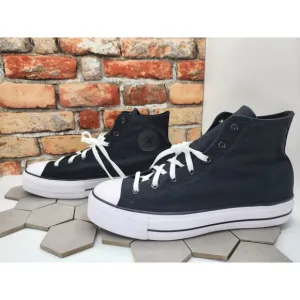 Converse Chuck CTAS All Star Lift  2in Hi Shoes Black White Men Sz 13 Rare