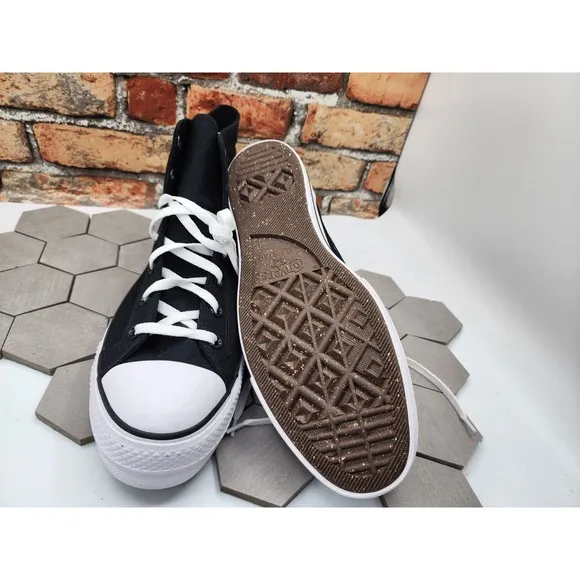 Converse Chuck CTAS All Star Lift  2in Hi Shoes Black White Men Sz 13 Rare