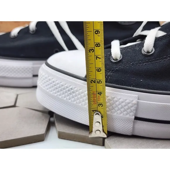 Converse Chuck CTAS All Star Lift  2in Hi Shoes Black White Men Sz 13 Rare