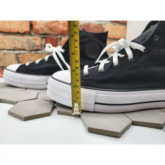 Converse Chuck CTAS All Star Lift  2in Hi Shoes Black White Men Sz 13 Rare