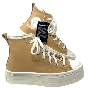 Converse Chuck Modern Lift Platform Leather Shoes Women's Embossed Skate A07658C