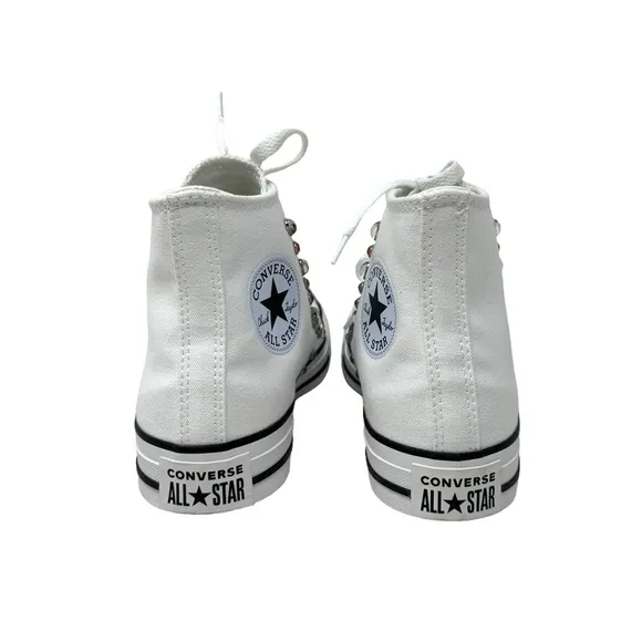 Converse Chuck Taylor High Sneakers Canvas White Skate Shoes Women Size A10290C