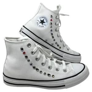 Converse Chuck Taylor High Sneakers Canvas White Skate Shoes Women Size A10290C