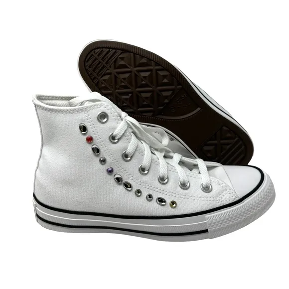 Converse Chuck Taylor High Sneakers Canvas White Skate Shoes Women Size A10290C