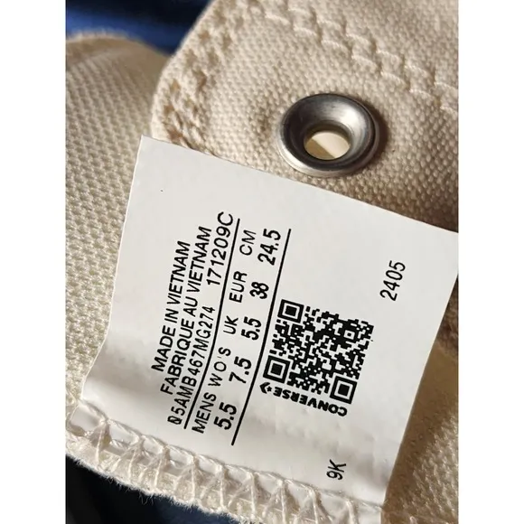 CONVERSE Chuck Taylor Womens Sz 7.5 Platform 2in Lift Shoes Egret Cream Custom