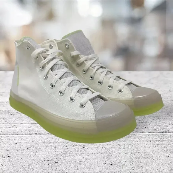 Converse Ctas‎ CK HI Egret Pale High Top Off White Green Mens Size 11 A00416C