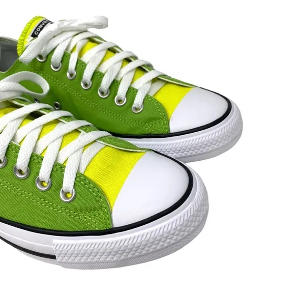 Converse Ctas Low For Women Sneakers Green Canvas Skate Shoes Custom 168958C-WGY
