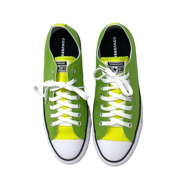 Converse Ctas Low For Women Sneakers Green Canvas Skate Shoes Custom 168958C-WGY