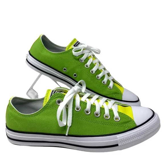 Converse Ctas Low For Women Sneakers Green Canvas Skate Shoes Custom 168958C-WGY