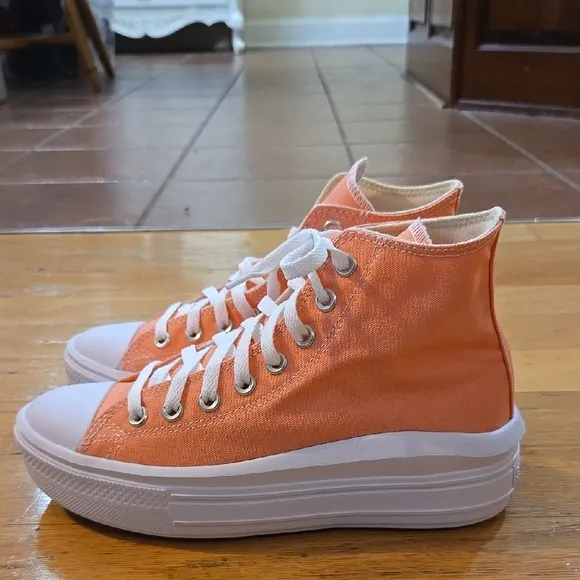 Converse CTAS Move Hi Womens Size 9 Platform Hi Lawn Flamingo NWOB A03544C