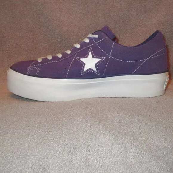 CONVERSE One Star OX Platform SNEAKERS Women Size 9.5 PURPLE SUEDE Chuck Y2K