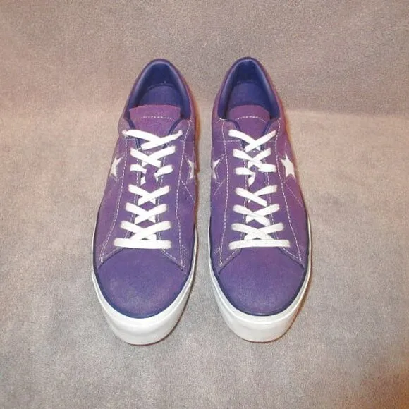 CONVERSE One Star OX Platform SNEAKERS Women Size 9.5 PURPLE SUEDE Chuck Y2K