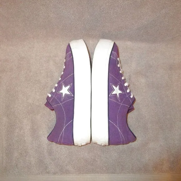 CONVERSE One Star OX Platform SNEAKERS Women Size 9.5 PURPLE SUEDE Chuck Y2K