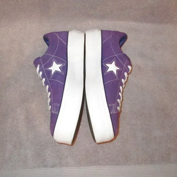 CONVERSE One Star OX Platform SNEAKERS Women Size 9.5 PURPLE SUEDE Chuck Y2K