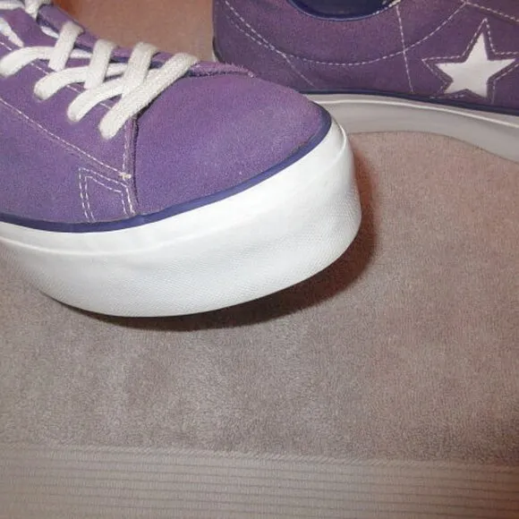 CONVERSE One Star OX Platform SNEAKERS Women Size 9.5 PURPLE SUEDE Chuck Y2K