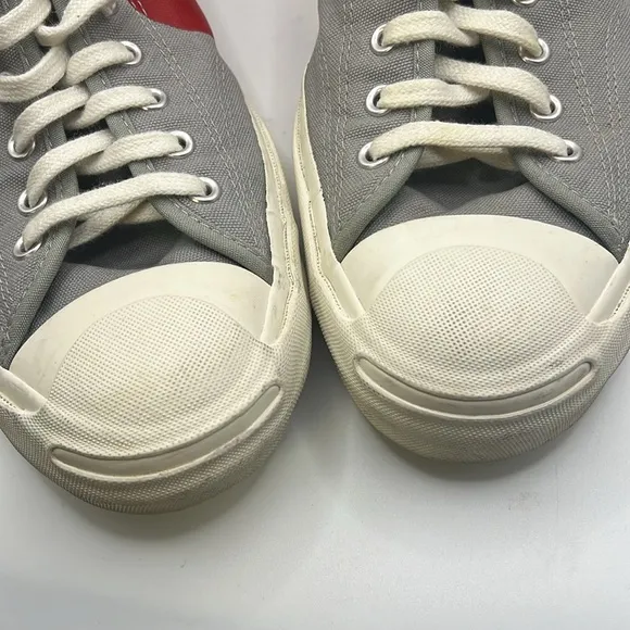 Converse Play Comme Des Garcons Sneakers Shoes Gray Red Hearts Mens Size 12