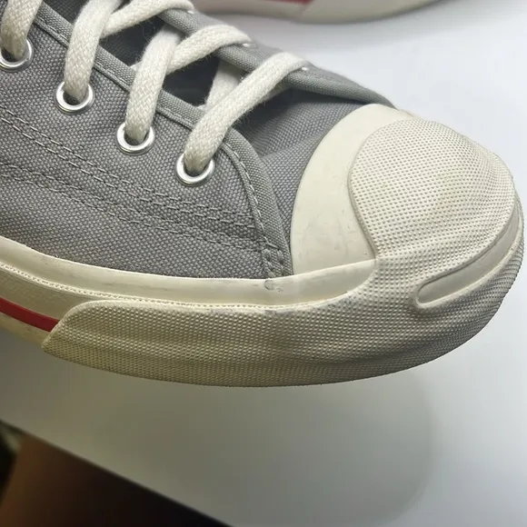 Converse Play Comme Des Garcons Sneakers Shoes Gray Red Hearts Mens Size 12