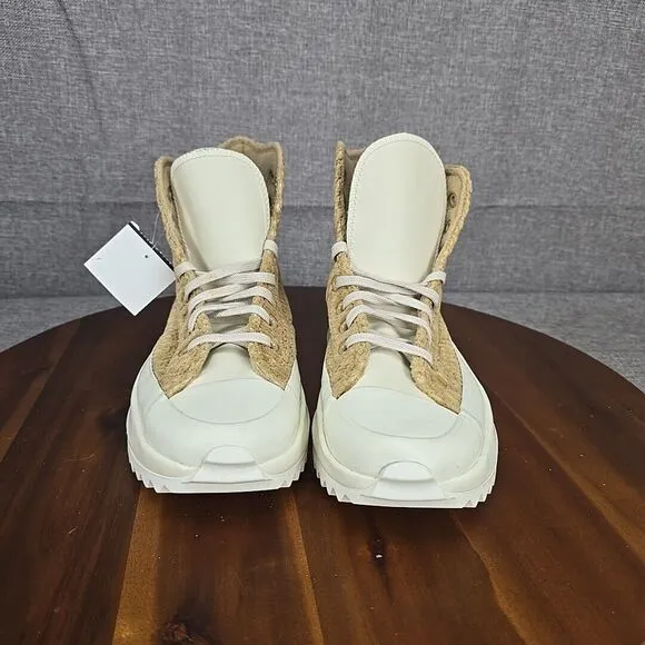 Converse Run Star Hike Hi Sneakers Womens 9.5 Sand Corduroy Platform Shoes
