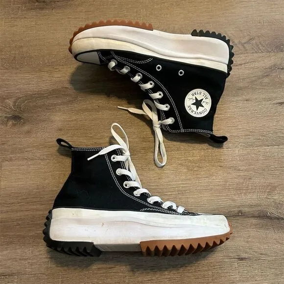 Converse Run Star Hike High Top Sneakers Men's Size 7.5 Black