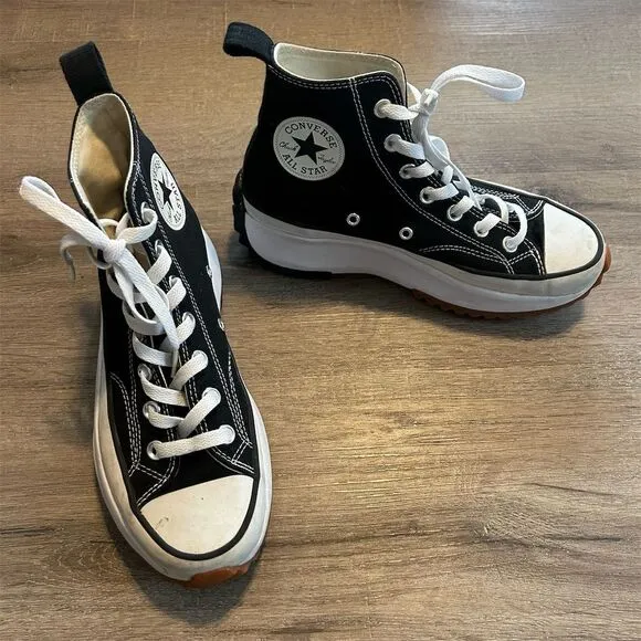 Converse Run Star Hike High Top Sneakers Men's Size 7.5 Black