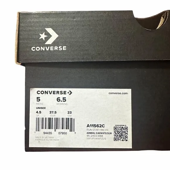 🤩Converse Run Star Hike Platform Sz 5 Men's Shoes Little Flowers Green A11562C