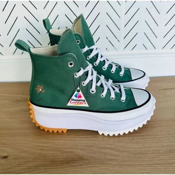 🤩Converse Run Star Hike Platform Sz 5 Men's Shoes Little Flowers Green A11562C