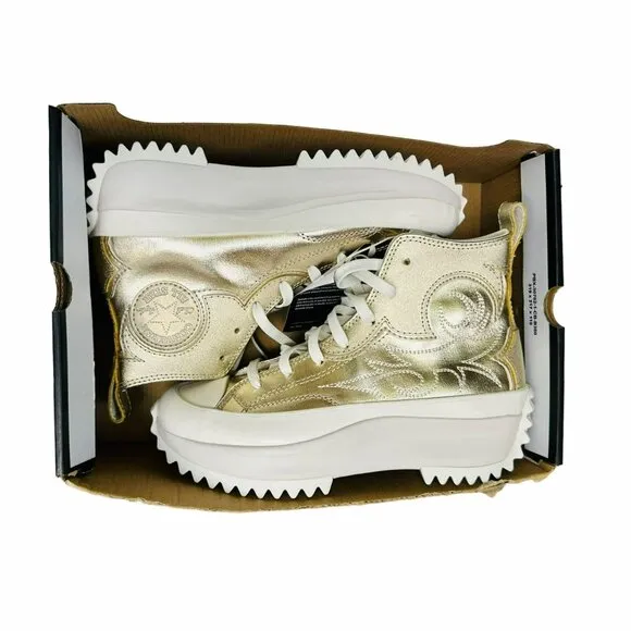 🤩Converse Sz 5.5 Men's Shoes Run Star Hike Hi Platform Western Gold A10333C🤩