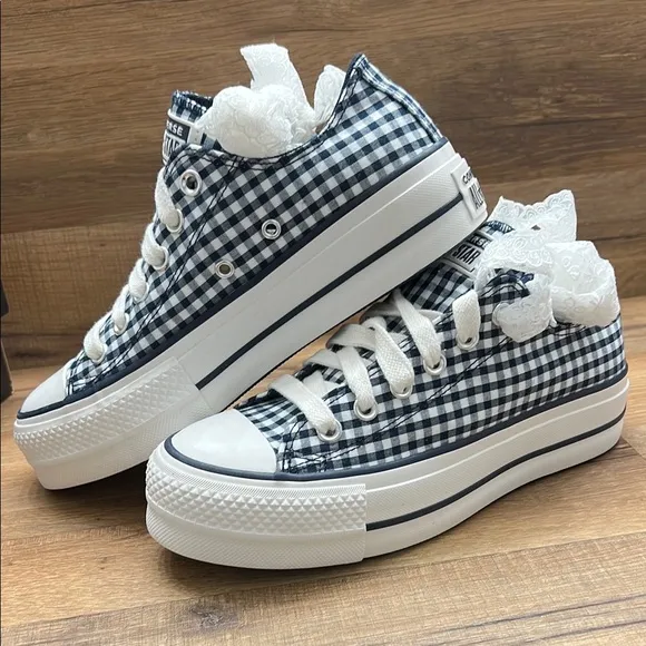 Converse Women's Black and White Checkered Sneakers