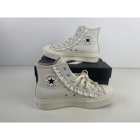 Converse Womens Chuck Taylor All Star Lift Hi Platform Vintage White 9.5 A13388C
