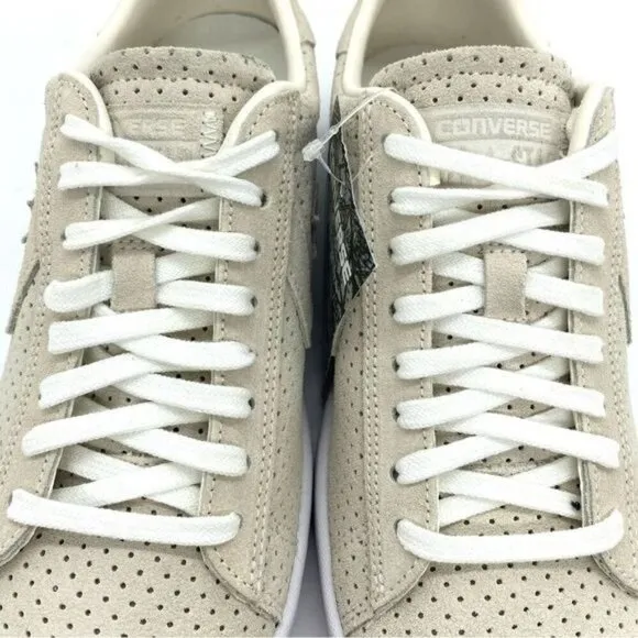 Converse Women’s Pro Leather Suede Egret/White Shoes Sneakers New