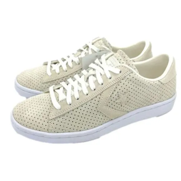 Converse Women’s Pro Leather Suede Egret/White Shoes Sneakers New