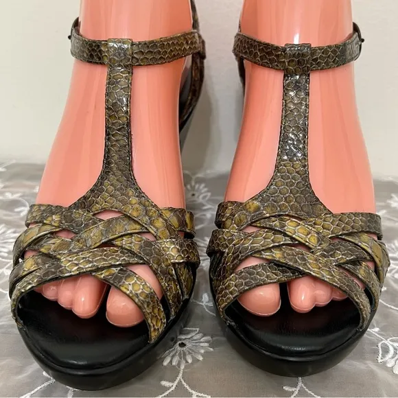 Cordani Calzature Snake Print Strappy Sandals