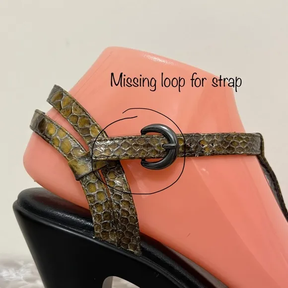 Cordani Calzature Snake Print Strappy Sandals