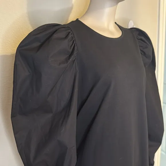 COS Black Puff Sleeve knit dress, size medium NWOT