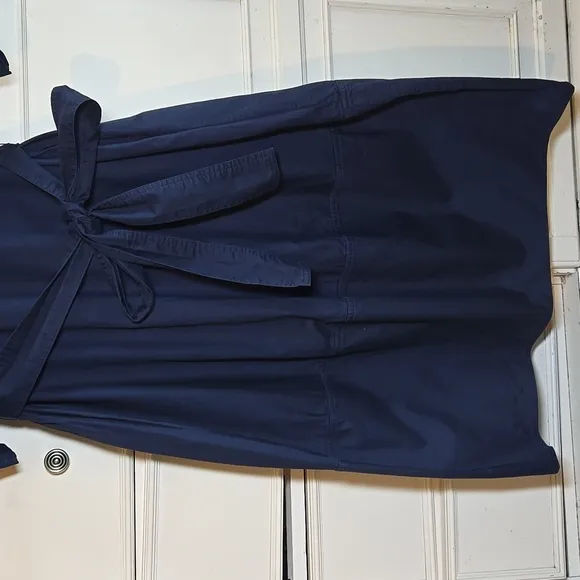 COS Sculpted Cotton Belted Pocket Midi Modern Dress