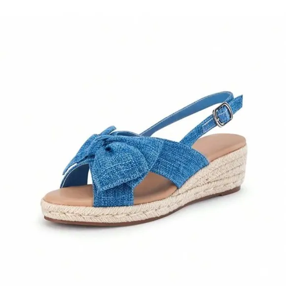 Coutgo Platform Espadrille Slingback Summer Dress Sandals