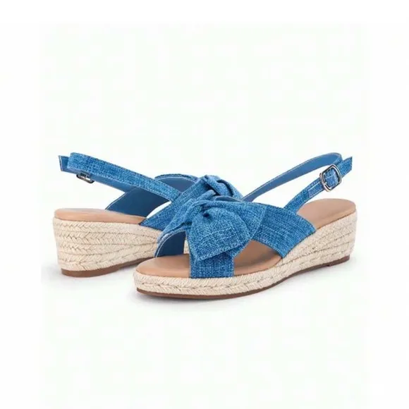 Coutgo Platform Espadrille Slingback Summer Dress Sandals