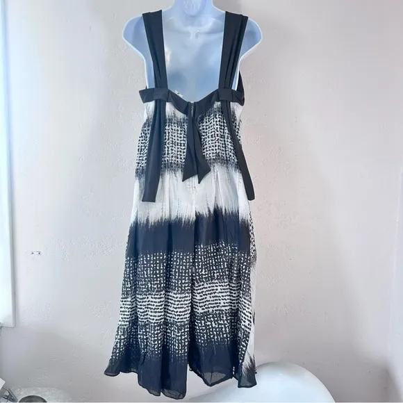 CREA CONCEPT Abstract A-line Flowy Knee Length Cotton Dress Size 40 us M 8/10