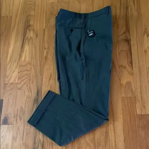 Cremieux Men's NWT 38R Dark Gray Dress Pants Modern Fit Passport Pocket