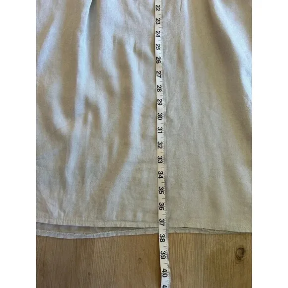 Cristina Vergani 100% Linen Gray Tunic Dress SZ L NWOT