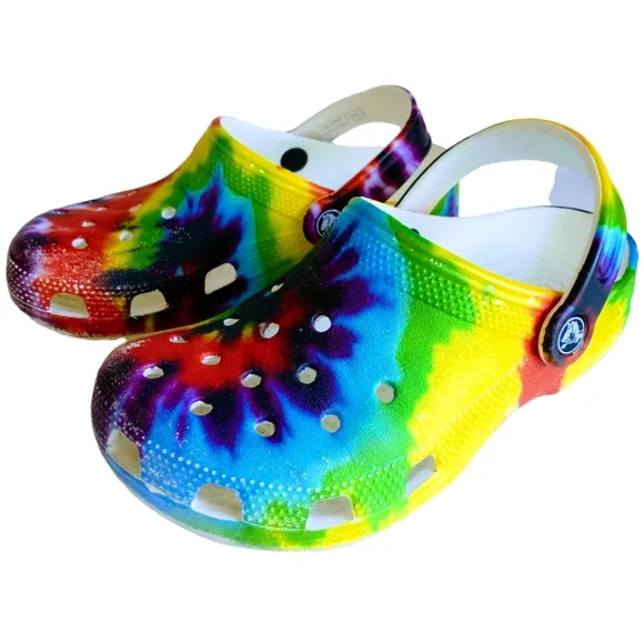 Crocs Classic Tie-Dye Graphic Kid's Shoes