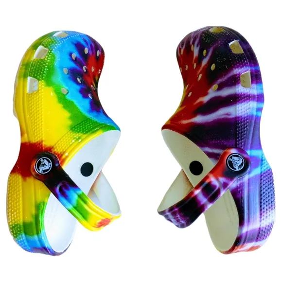Crocs Classic Tie-Dye Graphic Kid's Shoes