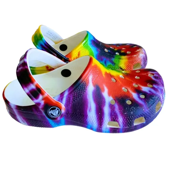 Crocs Classic Tie-Dye Graphic Kid's Shoes
