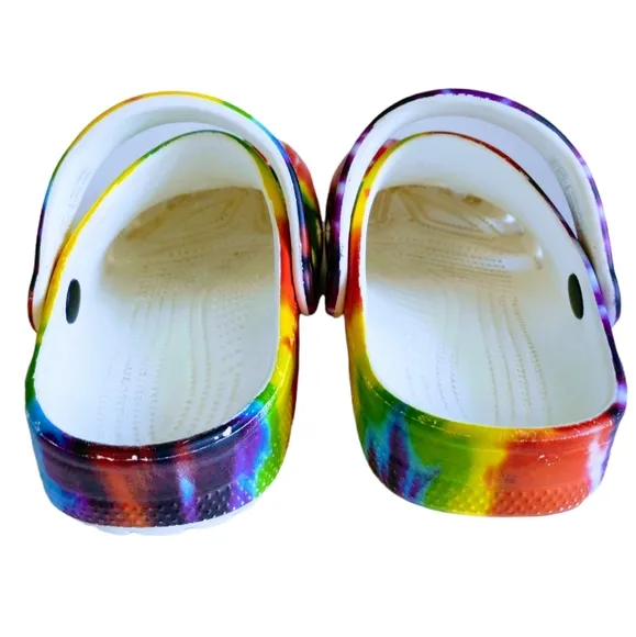 Crocs Classic Tie-Dye Graphic Kid's Shoes